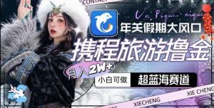 年关假期大风口，携程旅游撸金，超蓝海赛道,月入2w+【揭秘】-虚拟资源库