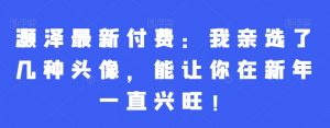 灏泽最新付费：我亲选了几种头像，能让你在新年一直兴旺！-虚拟资源库