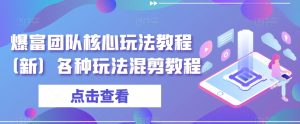 爆富团队核心玩法教程（新）各种玩法混剪教程-虚拟资源库