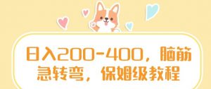 日入200-400，脑筋急转弯，保姆级教程【揭秘】-虚拟资源库