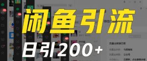 外面收费6980闲鱼引流法，日引200+创业粉，每天稳定2000+收益，保姆级教程（适合居家创业）-虚拟资源库