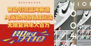 被动引流蓝海赛道，AJ运动用品私域玩法，无限复购年入百万【揭秘】-虚拟资源库