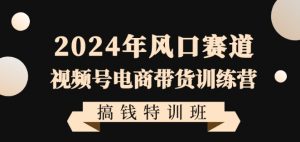 2024年风口赛道视频号电商带货训练营搞钱特训班,带领大家快速入局自媒体电商带货-虚拟资源库