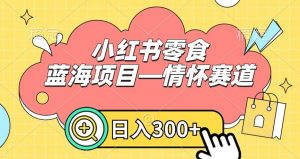 小红书零食蓝海项目—情怀赛道，0门槛，日入300+【揭秘】-虚拟资源库