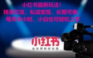 小红书最新玩法！精准引流，私域变现，长期可做，每天半小时，小白也可轻松上手【揭秘】-虚拟资源库