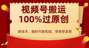 外边收费599创作者分成计划,视频号搬运100%过原创,新技术,适合零基础小白,月入两万+【揭秘】-虚拟资源库
