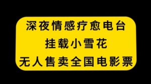 深夜情感疗愈电台，挂载小雪花，无人售卖全国电影票【揭秘】-虚拟资源库