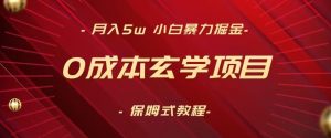月入5w+，小白暴力掘金，0成本玄学项目，保姆式教学（教程+软件）【揭秘】-虚拟资源库