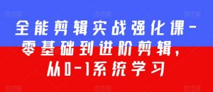 全能剪辑实战强化课-零基础到进阶剪辑,从0-1系统学习,200节课程加强版!-虚拟资源库