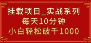 挂载项目,小白轻松破1000,每天10分钟,实战系列保姆级教程【揭秘】-虚拟资源库