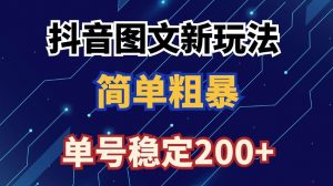 抖音图文流量变现,抖音图文新玩法,日入200+【揭秘】-虚拟资源库