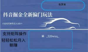 全新抖音倔金项目5.0，小白在家即可轻松操作，单号日入500+支持矩阵操作-虚拟资源库