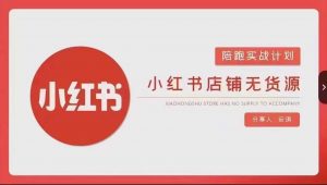 安琪-小红书店铺无货源实战,开店到售后全流程操作-虚拟资源库