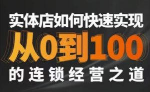 星哥·实体如何快速实现从0-100的连锁经营之道-虚拟资源库