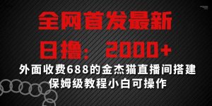 全网首发最新,日撸2000+,外面收费688的金杰猫直播间搭建,保姆级教程小白可操作【揭秘】-虚拟资源库