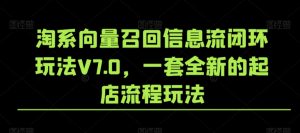 淘系向量召回信息流闭环玩法V7.0，一套全新的起店流程玩法-虚拟资源库