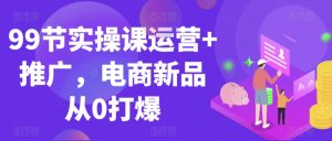 99节实操课运营+推广,电商新品从0打爆-虚拟资源库