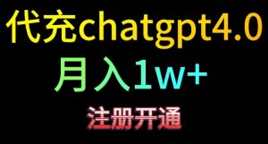 代充chatgpt4,日入500+,精准引流,暴力变现【揭秘】-虚拟资源库