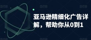 亚马逊精细化广告详解，帮助你从0到1，自动广告权重解读、手动广告打法详解-虚拟资源库