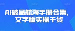AI破局航海手册合集,文字版实操干货-虚拟资源库