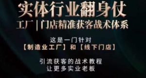 打响实体翻行业身仗，​工厂｜门店精准获客战术体系-虚拟资源库