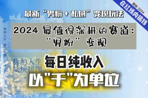 【私域流量最值钱】把“男粉”流量打到手，你便有无数种方法可以轻松变现，每日纯收入以“千”为单位-虚拟资源库