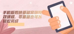 手机版剪映基础案例特效课程,零基础也可以轻松完成-虚拟资源库