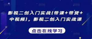 影视二创入门实战(带课+带货+中视频),影视二创入门实战课-虚拟资源库
