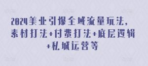 2024美业引爆全域流量玩法,素材打法 付费打法 底层逻辑 私城运营等-虚拟资源库