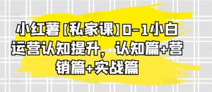 小红薯【私家课】0-1小白运营认知提升，认知篇+营销篇+实战篇-虚拟资源库