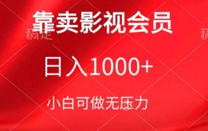 靠卖影视会员，日入1000+，落地保姆级教程，新手可学【揭秘】-虚拟资源库