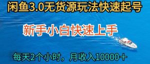2024最新闲鱼无货源玩法，从0开始小白快手上手，每天2小时月收入过万【揭秘】-虚拟资源库