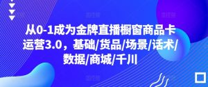 从0-1成为金牌直播橱窗商品卡运营3.0，基础/货品/场景/话术/数据/商城/千川-虚拟资源库