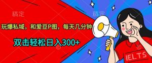 玩爆私域，和爱豆P图，每天几分钟 轻松日入300+【揭秘】-虚拟资源库