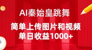 AI秦始皇跳舞，简单上传图片和视频，单日收益1000+【揭秘】-虚拟资源库