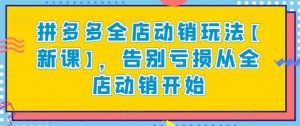 拼多多全店动销玩法【新课】，告别亏损从全店动销开始-虚拟资源库