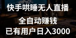 快手哄睡无人直播+独家挂载技术,已有用户日入3000+【赚钱流程+直播素材】【揭秘】-虚拟资源库