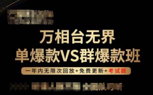 万相台无界单爆款VS群爆款班，选择大于努力，让团队事半功倍!-虚拟资源库