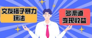 搭子交友群暴力变现玩法,抖音快手等多渠道变现玩法,月收益轻松突破1.6W+【揭秘】-虚拟资源库