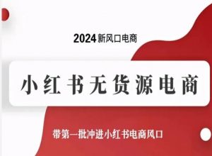 2024新风口电商，小红书无货源电商，带第一批冲进小红书电商风口-虚拟资源库