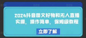2024抖音图文好物和无人直播实操，操作简单，保姆级教程-虚拟资源库