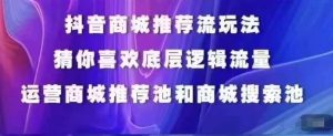 抖音商城运营课程，猜你喜欢入池商城搜索商城推荐人群标签覆盖-虚拟资源库