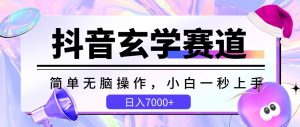 抖音玄学赛道，简单无脑，小白一秒上手，日入7000+【揭秘】-虚拟资源库
