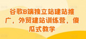 谷歌B端独立站建站推广,外贸建站训练营,傻瓜式教学-虚拟资源库