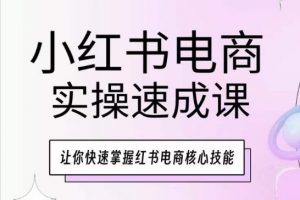小红书电商实操速成课,让你快速掌握红书电商核心技能-虚拟资源库