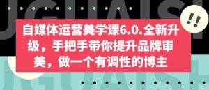 自媒体运营美学课6.0.全新升级,手把手带你提升品牌审美,做一个有调性的博主-虚拟资源库