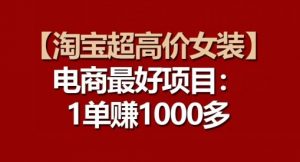 【淘宝超高价女装】电商最好项目:每一单都是高利润-虚拟资源库