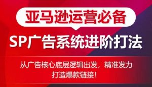 亚马逊运营必备: SP广告的系统进阶打法,从广告核心底层逻辑出发,精准发力打造爆款链接-虚拟资源库