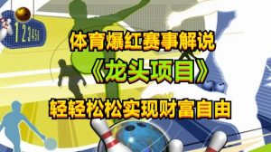 体育爆红赛事解说，玩法简单，小白一天就上手，轻松获取收益【揭秘】-虚拟资源库