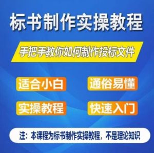 标书制作实操教程，手把手教你如何制作授标文件，零基础一周学会制作标书-虚拟资源库